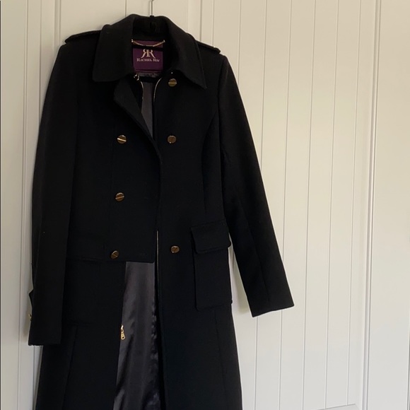 Designer Classic tailored pea coat Wool Trench Coat - Picture 4 of 13